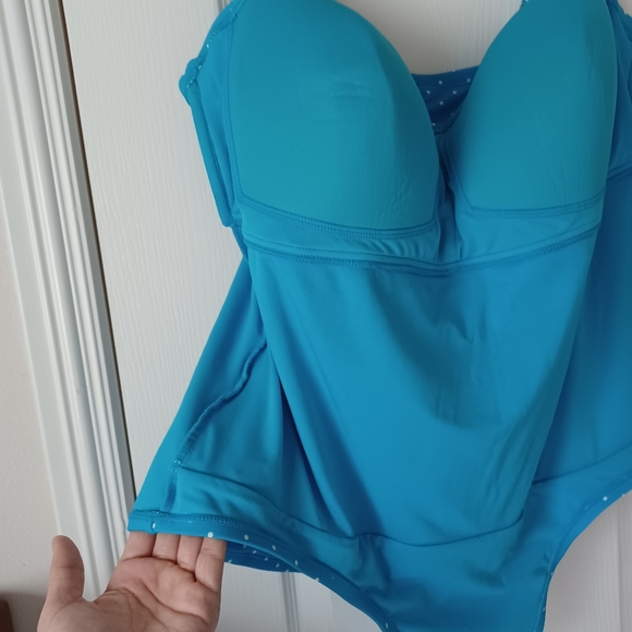 Catalina Blue White Polka Dot Swimwear Size 3X - Picture 15 of 15